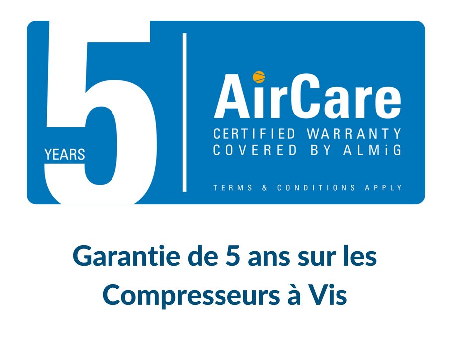 Garantie de 5 ans sur les compresseurs à vis ALMiG