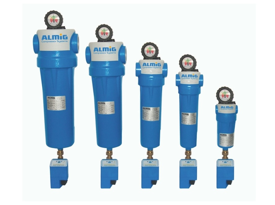 Persluchtfilters pre, micro, submicro en actieve kool